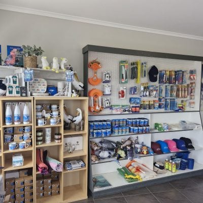 Retail store displaying various seaside themed products.